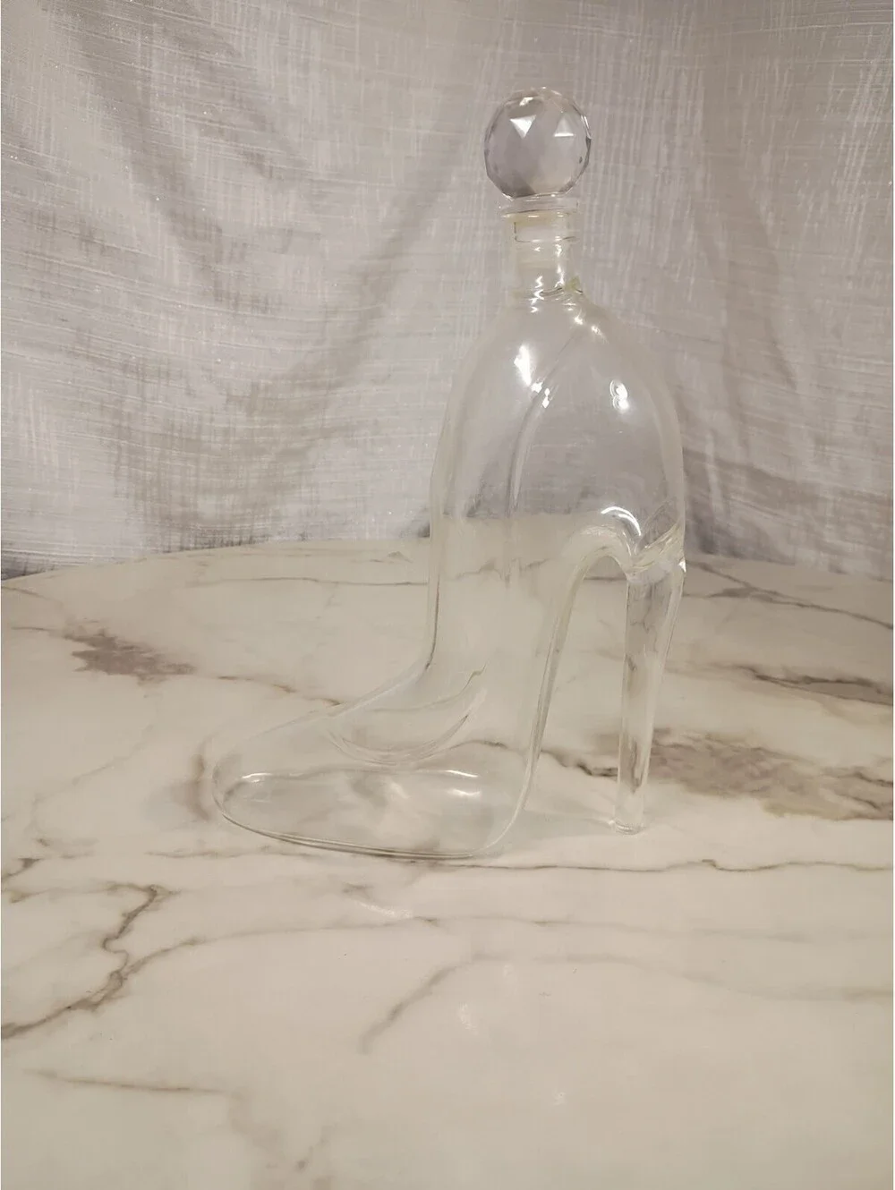 Clear Glass Stiletto High Heel Shoe Liquor Decanter Bar Accessories